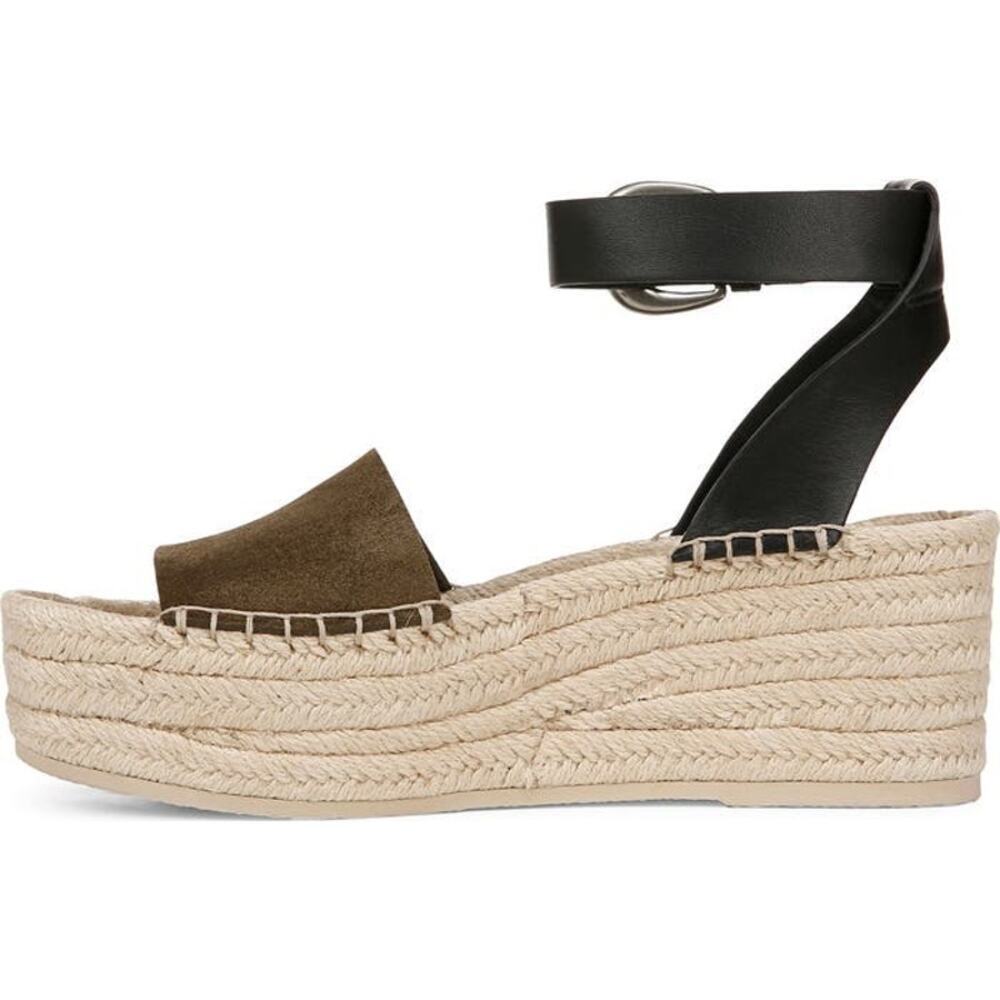 Vince Belisa Ankle Strap Espadrille Platform Wedge Size 9 US/ EUR 40 Militaire - Picture 4 of 4